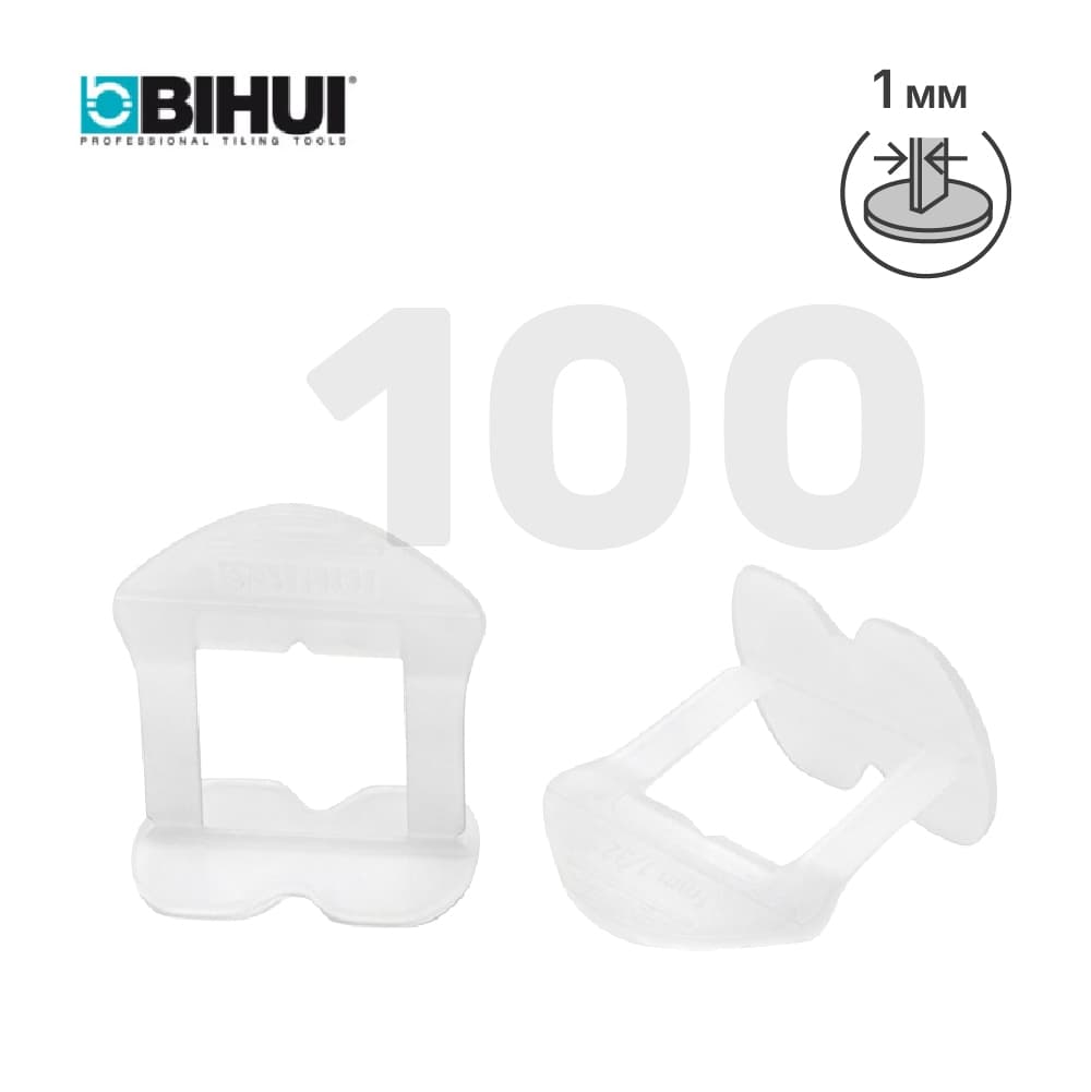 Зажим для системы выравнивания плитки (СВП) BIHUI 1мм, 100шт, арт.BLS1100
