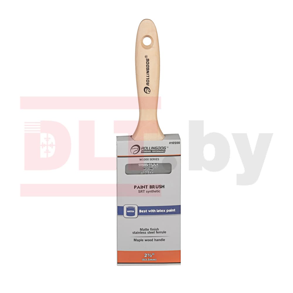 Кисть Rollingdog W1000 63мм, прямой срез, синтетика,серия Professional, арт.10200 - фото 2