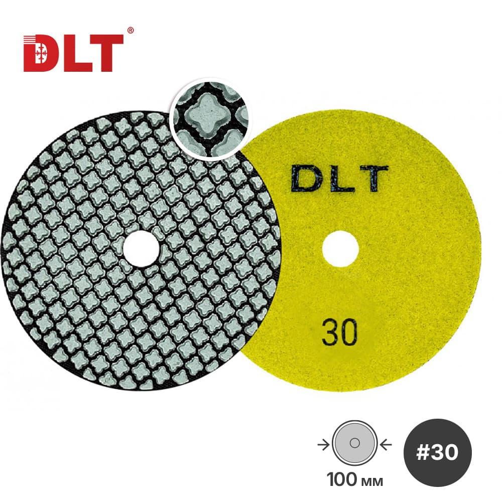 АГШК DLT №3, сверхгибкие, для сухой шлифовки,  #30, 100мм, арт.2275