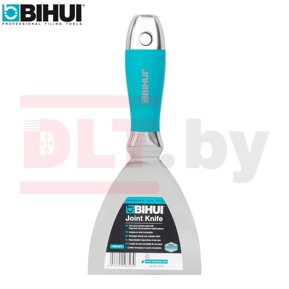 Шпатель малярный BIHUI, 4&amp;quot; (100мм) из нержавеющей стали, арт.PTS4