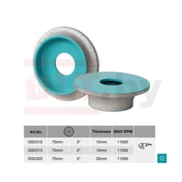 Диск для скругления плитки BIHUI Ø75мм, толщина 20мм, #50/60, арт.DGV320 - фото 2