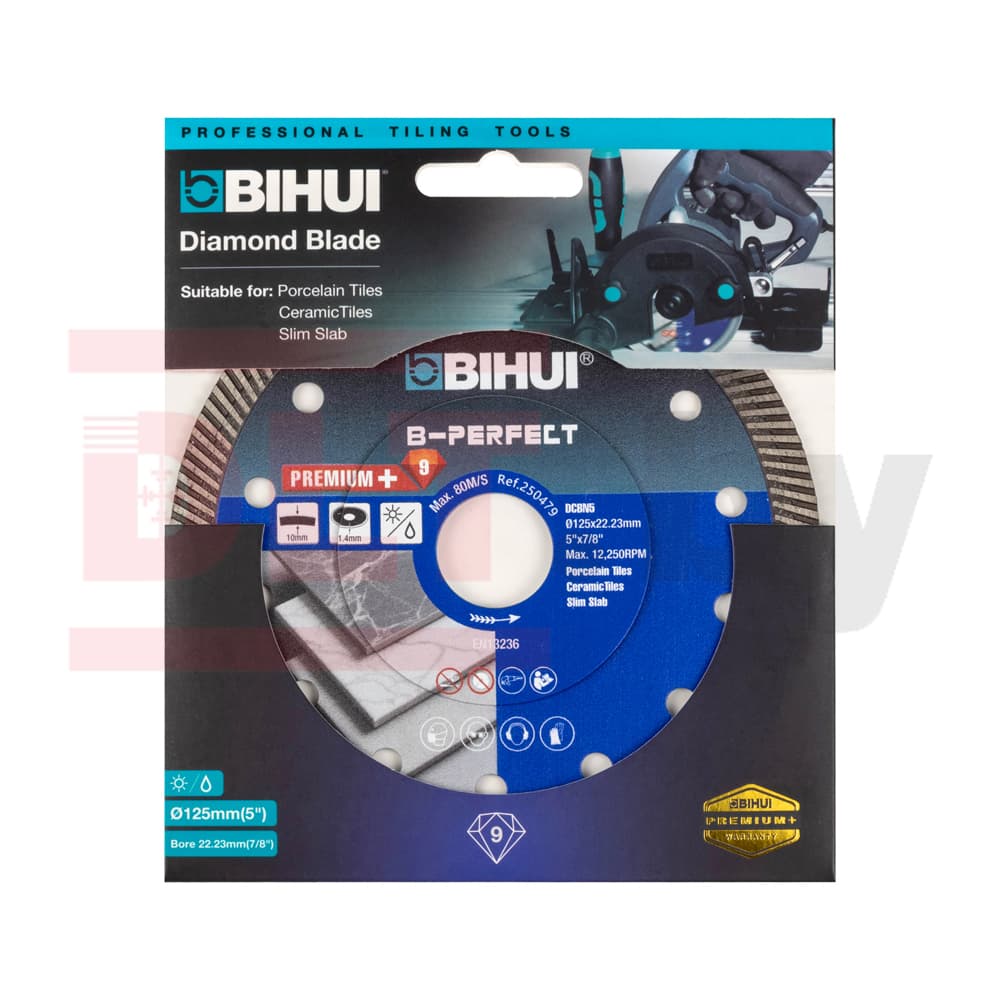 Алмазный диск BIHUI SUPER THIN TURBO, 125х1,4мм (набор 5 шт) арт.DCBN5X8 - фото 4