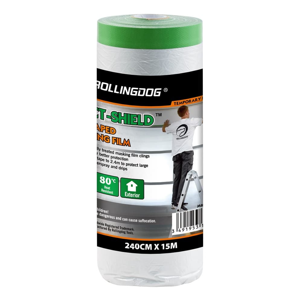 Укрывное полотно на малярной ленте Rollingdog DUCT-SHIELD 8мкм, 240см*15м, арт.80505 - фото 5