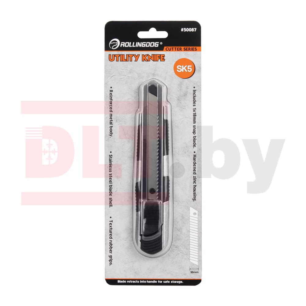 Нож строительный Rollingdog, лезвие 18мм, арт.50087 - фото 3