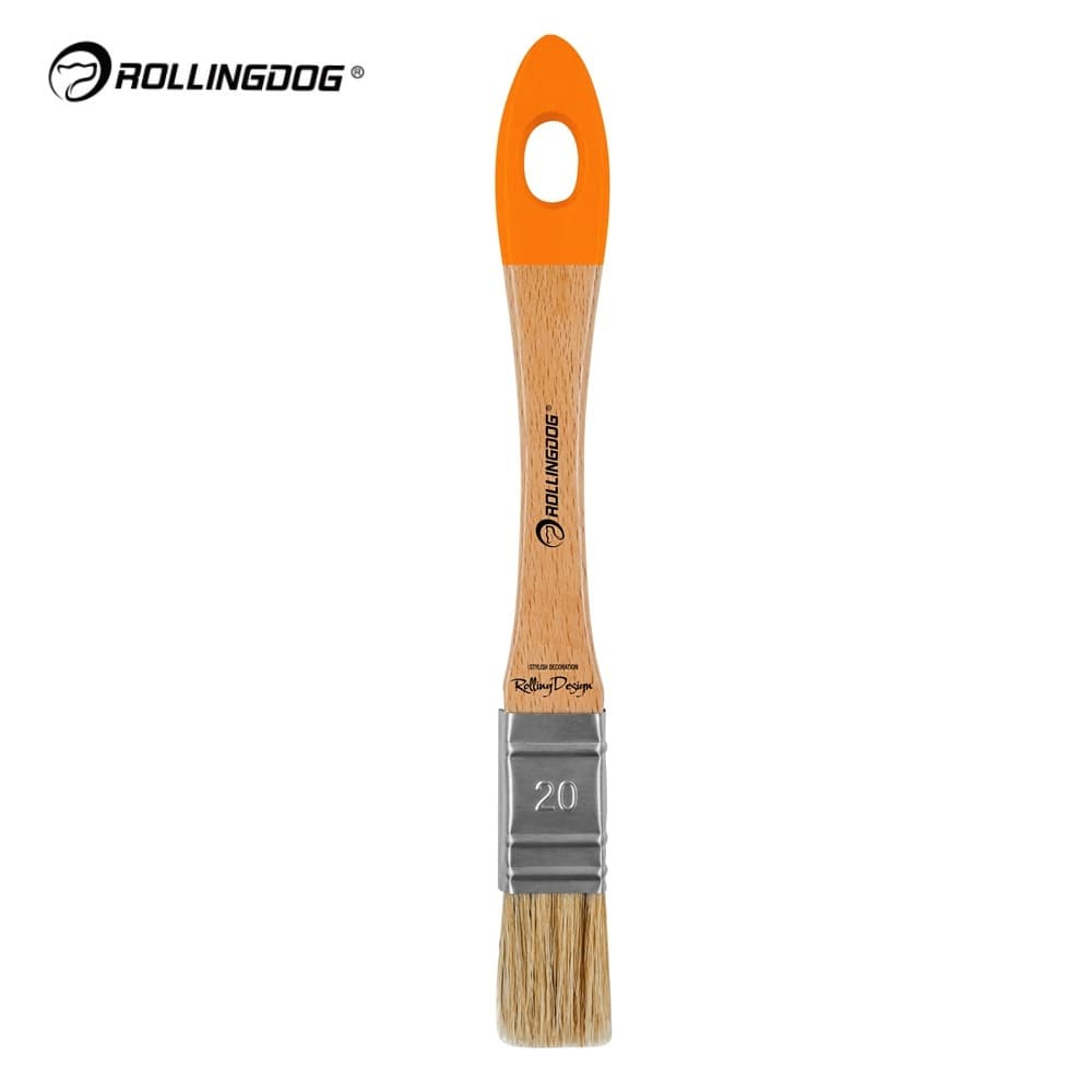 Кисть Rollingdog Design 20мм, прямой срез, натуральная щетина, серия Professional, арт.10675