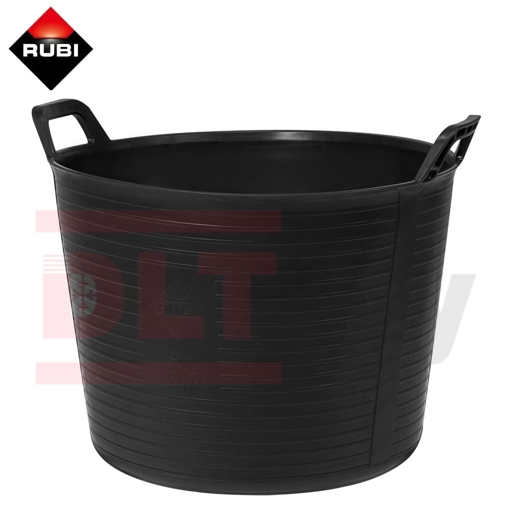 Ведро строительное гибкое RUBI (черное), 40л, арт.88773