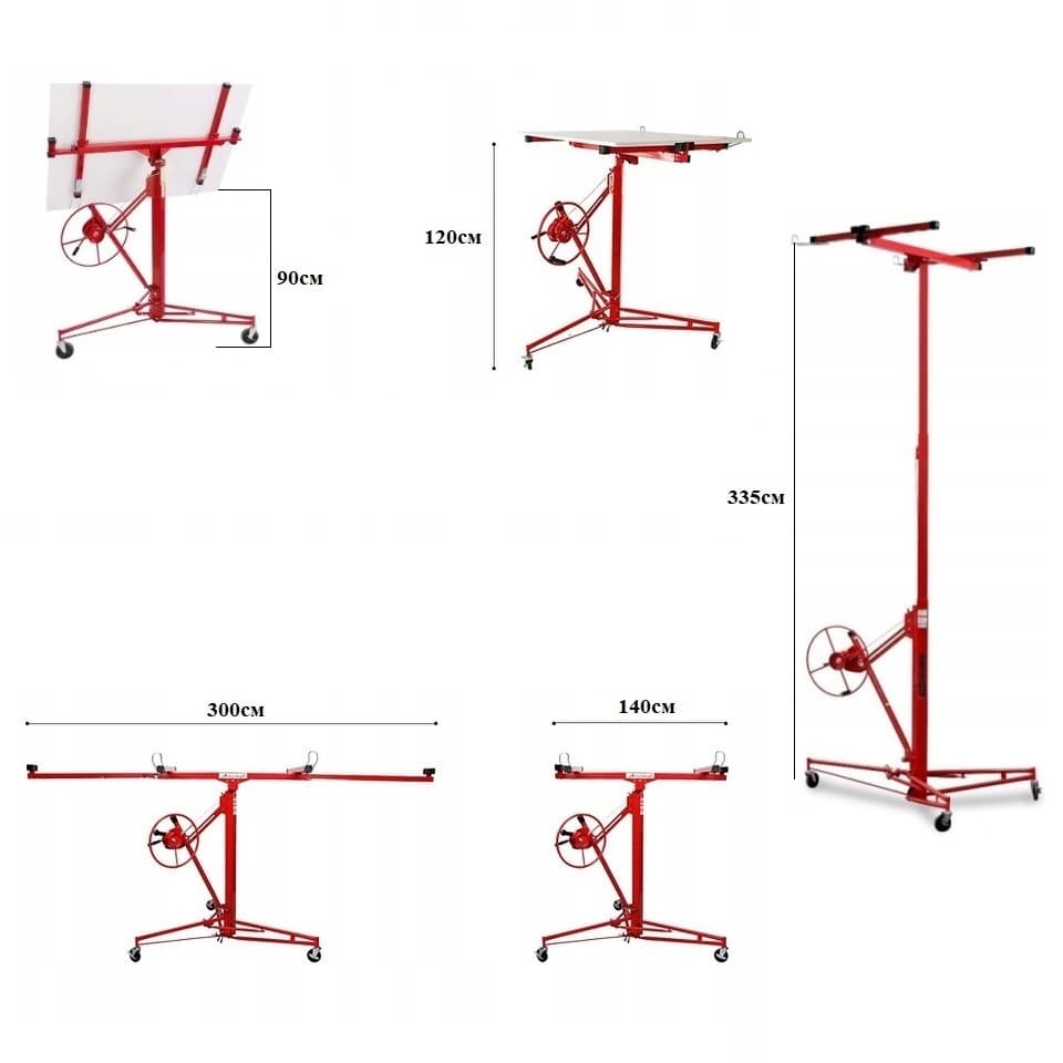 Подъемник для гипсокартонных листов DLT Panel Lifter 335 (подъемник ГКЛ) до 3.35 м, арт.0585 - фото 2