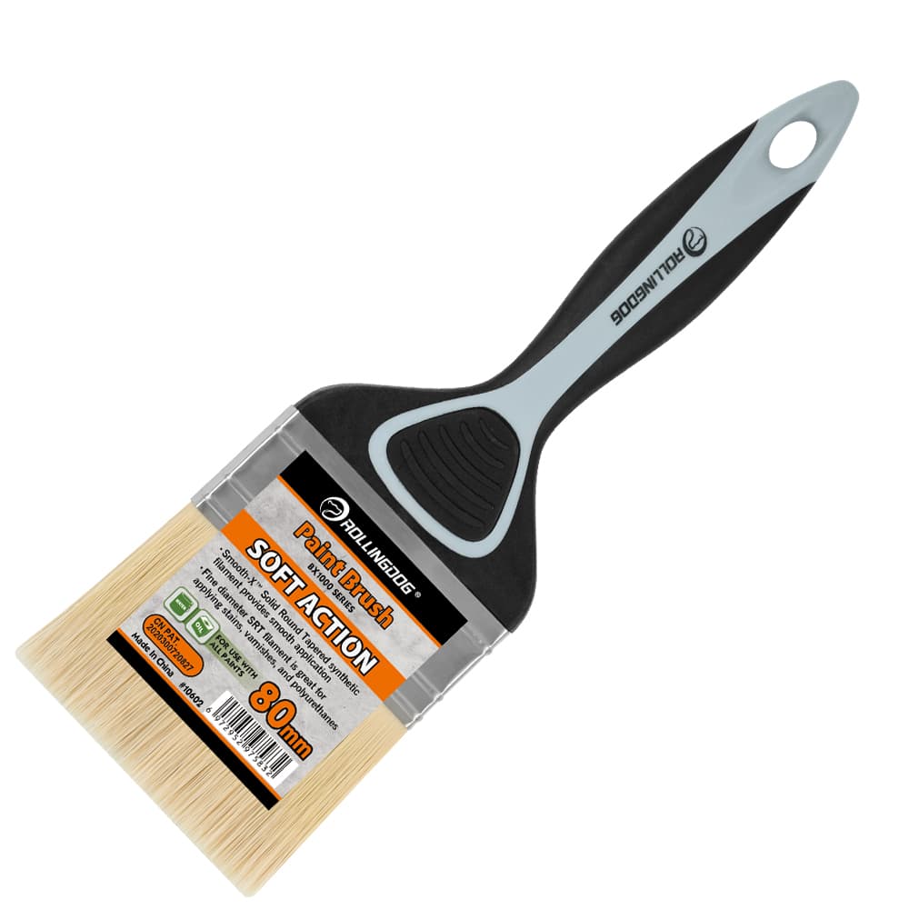 Кисть Rollingdog 80мм, прямой срез, синтетика, серия Professional, арт.10602 - фото 2