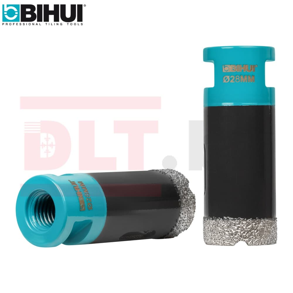 Коронка алмазная по керамограниту BIHUI, 28мм (вакуумная пайка), арт.DBDM28