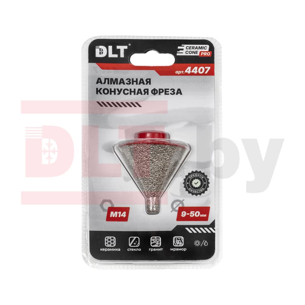 Алмазная конусная коронка фреза DLT CERAMIC CONE PRO, 9-50мм, арт.4407 - фото 4