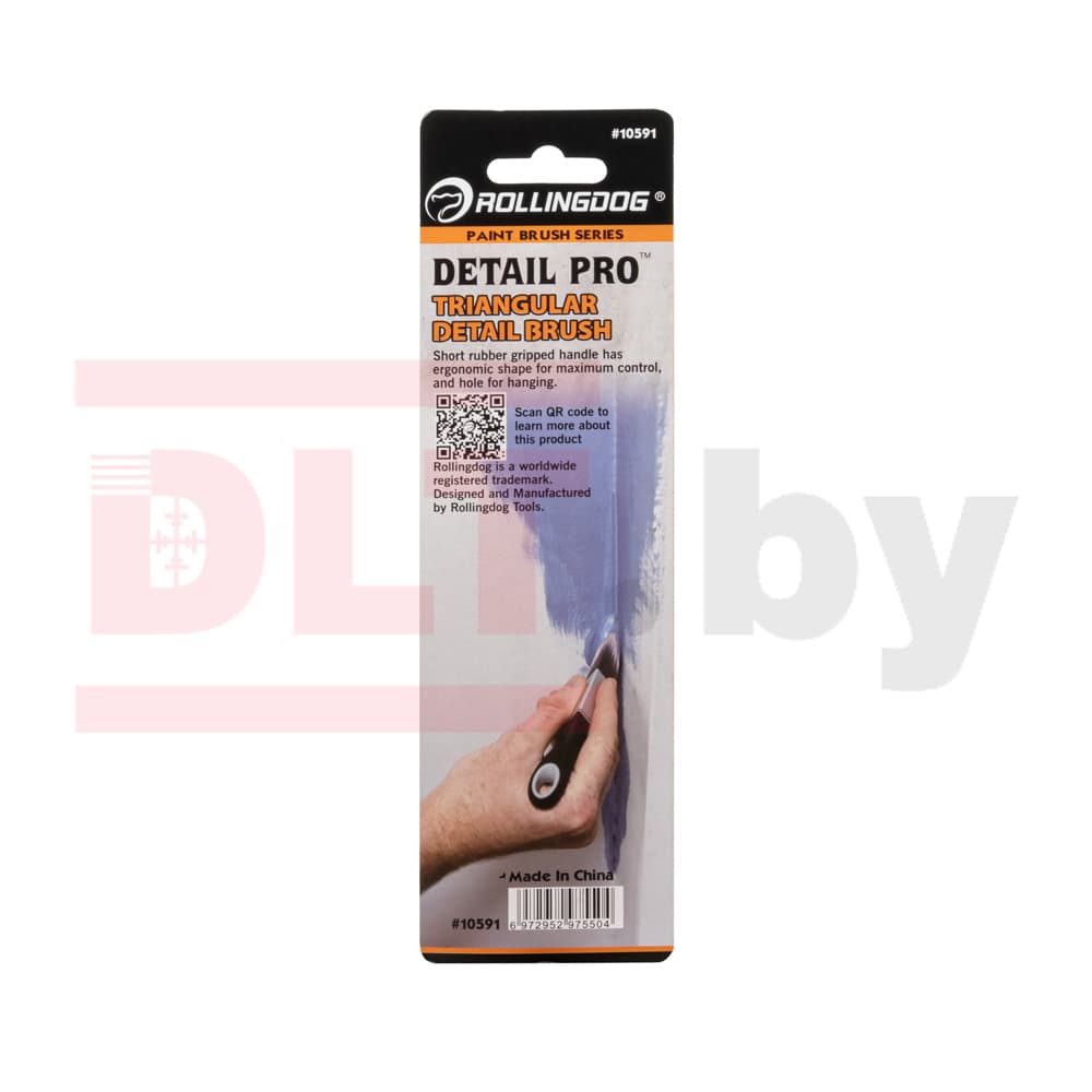 Кисть с короткой ручкой Rollingdog 24мм, треугольная, синтетика, серия Professional, арт.10591 - фото 4