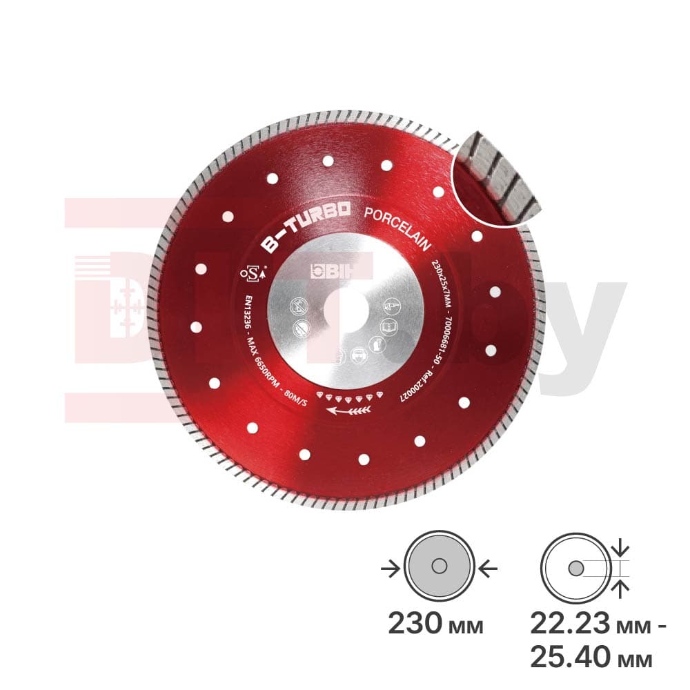 Алмазный диск BIHUI B-TURBO, 230х2,0мм, арт.DCDT230