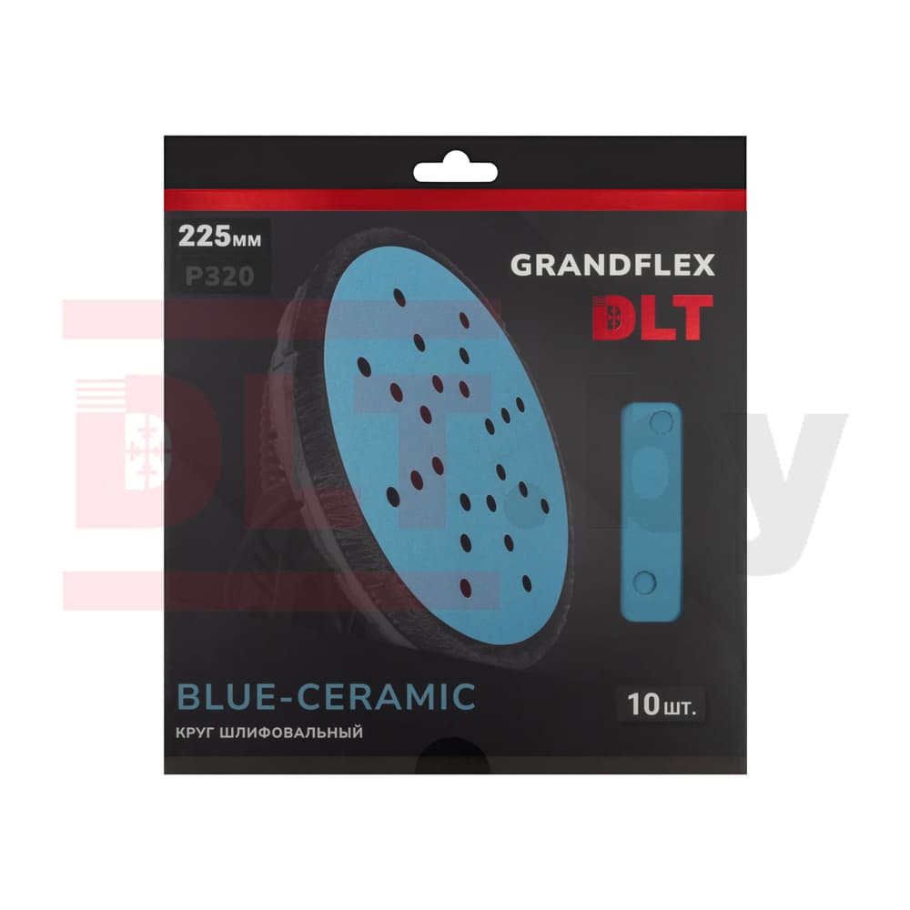 Круг шлифовальный DLT GrandFlex BLUE-CERAMIC, P320, 225мм, 10шт, (на бумаге, керамика и оксид алюминия), арт.3615 - фото 3