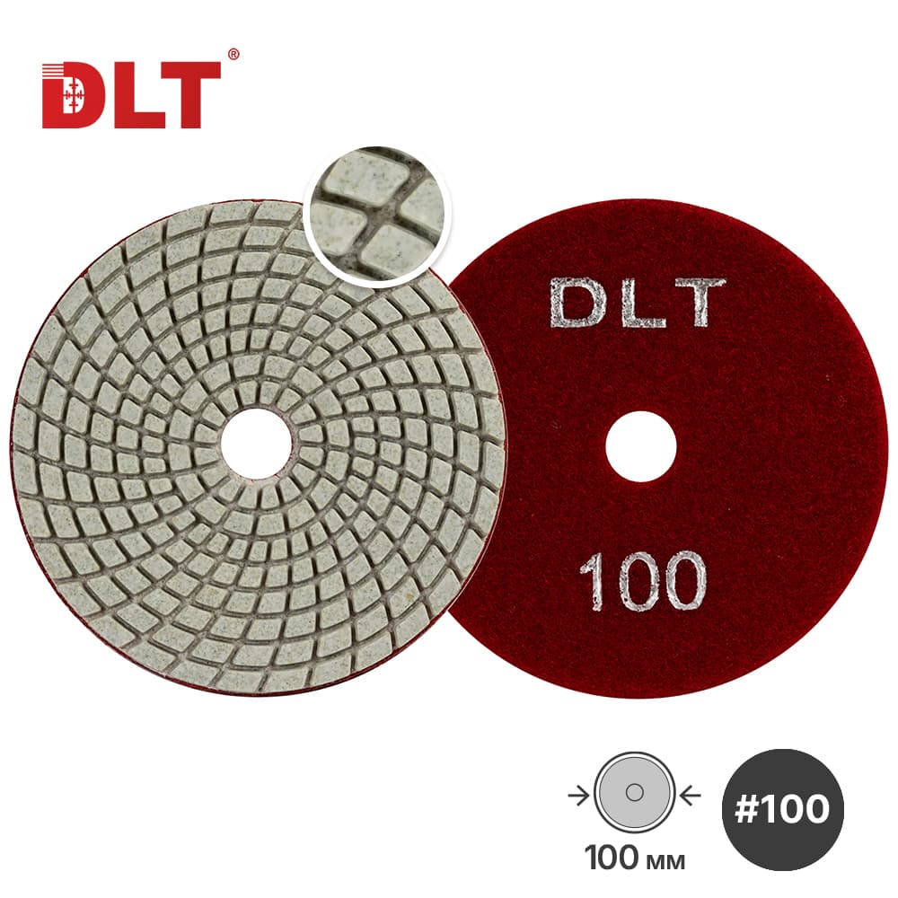 АГШК DLT №1, для сухой и мокрой шлифовки, #100, 100мм, арт.0645