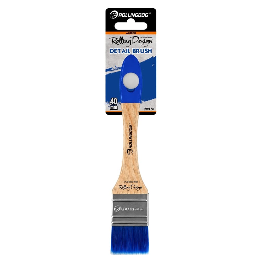 Кисть Rollingdog Detail Brush 40мм, прямой срез, синтетика, серия Elite, арт.10672 - фото 2