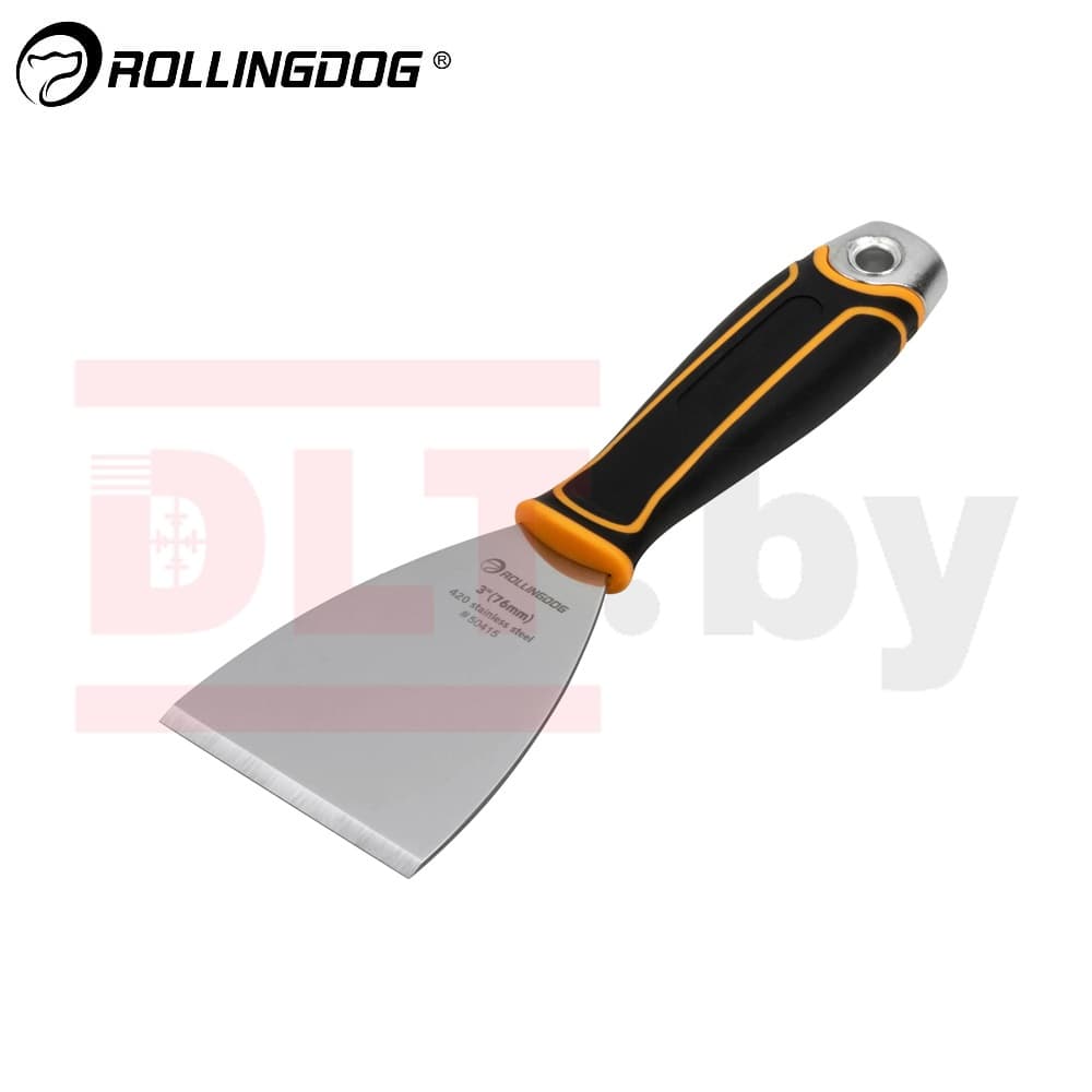 Шпатель-скребок Rollingdog 3" (75мм), прямой, арт.50415
