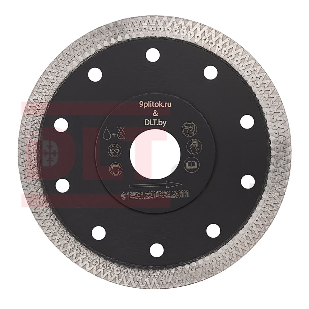 Алмазный отрезной диск 9plitok&amp;amp;DLT (Turbo-X), 125х1,4мм, арт.0515 - фото 2