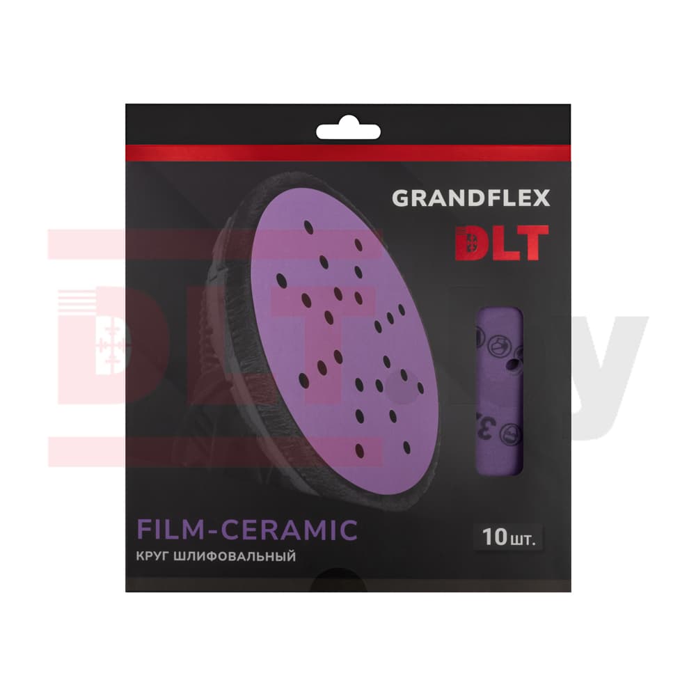 Круг шлифовальный DLT GrandFlex FILM-CERAMIC, P320, 225мм, 10шт, (на плёнке, керамика точной формы), арт.3618 - фото 3