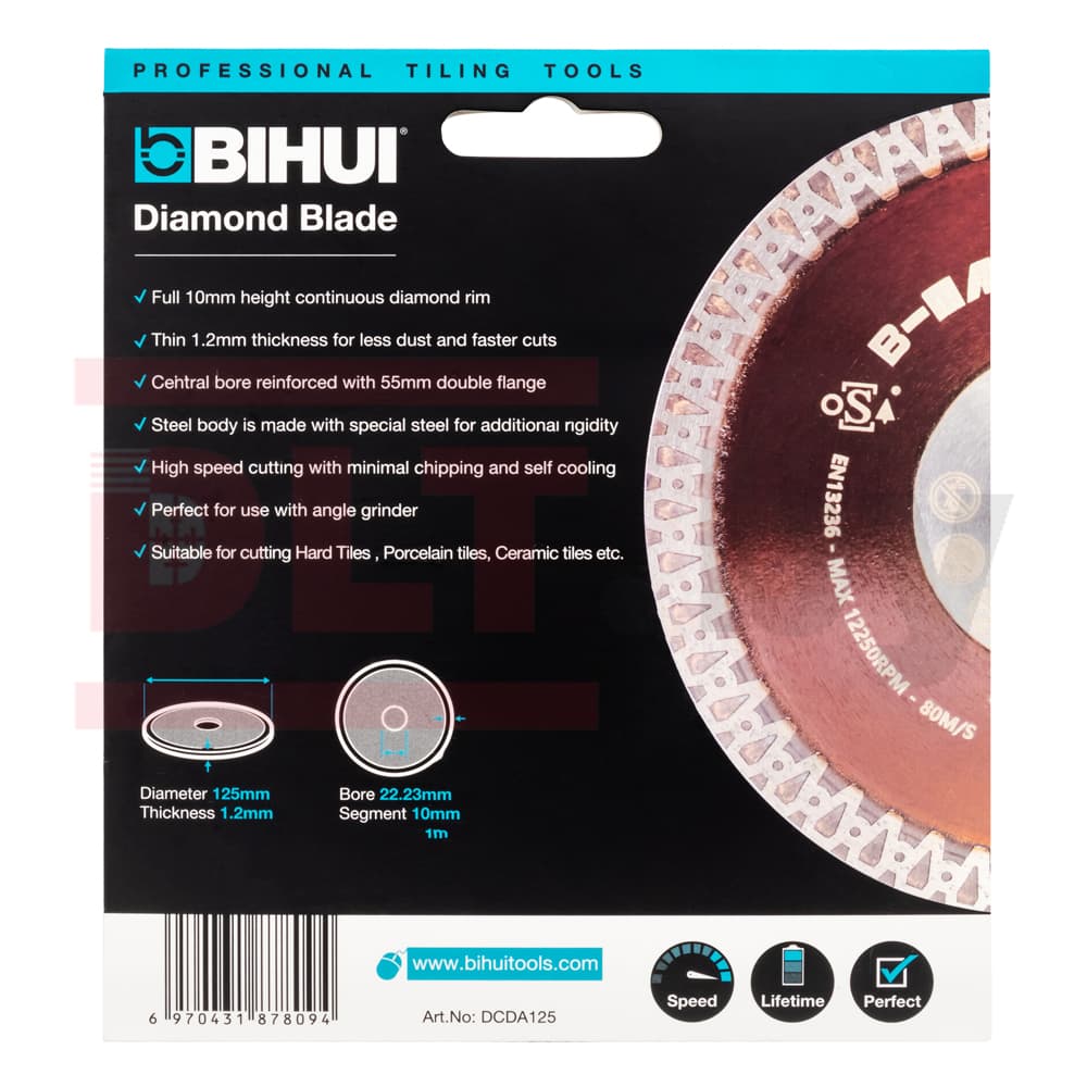 Алмазный диск BIHUI B-MASTER, 125х1,2мм, арт.DCDA125 - фото 7