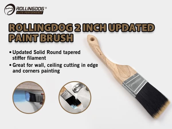 Кисть Rollingdog XP1000 50мм, угловой срез, нейлон /полиэстер, серия Elite, арт.10700 - фото 10