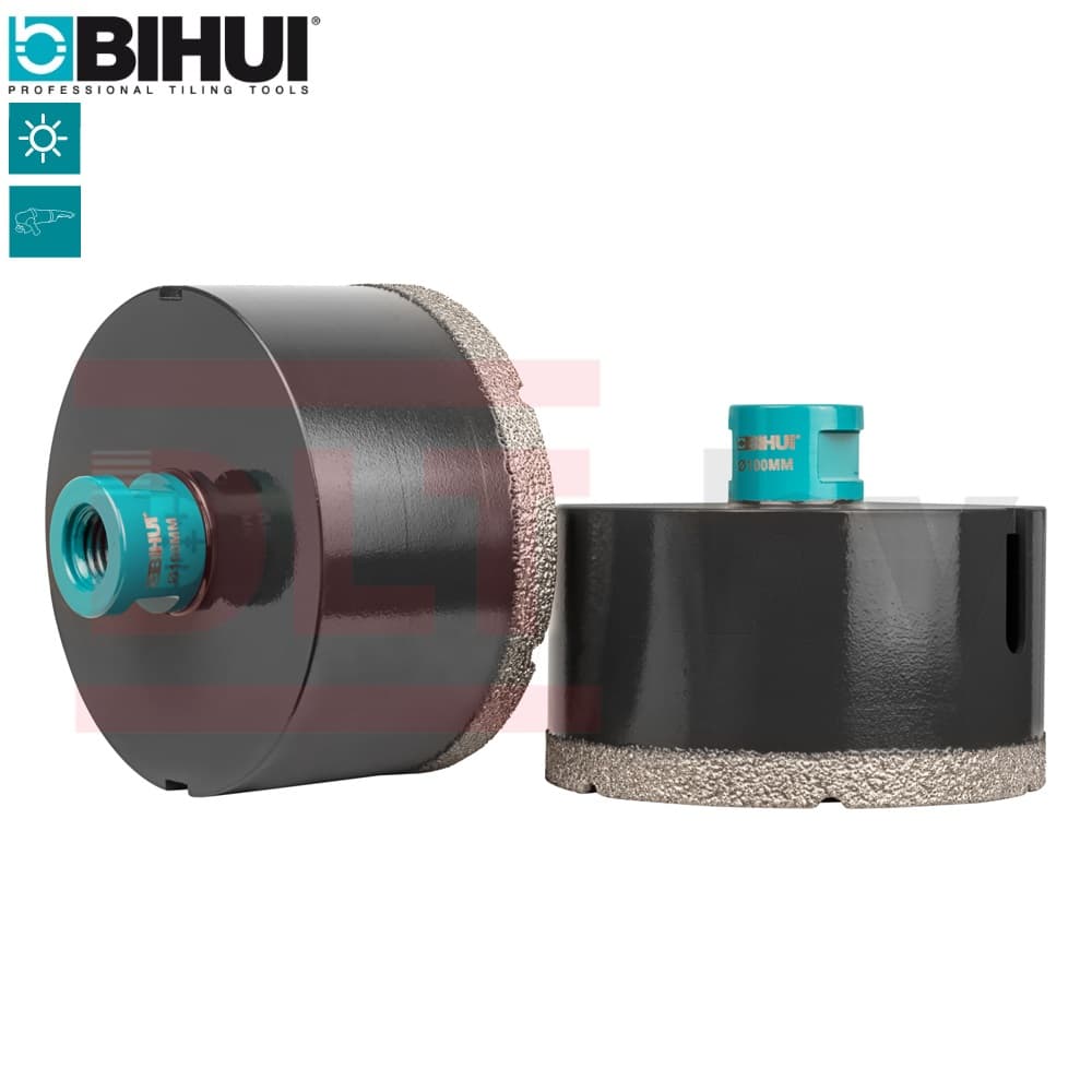 Коронка алмазная по керамограниту BIHUI, 100мм (вакуумная пайка), арт.DBDF100