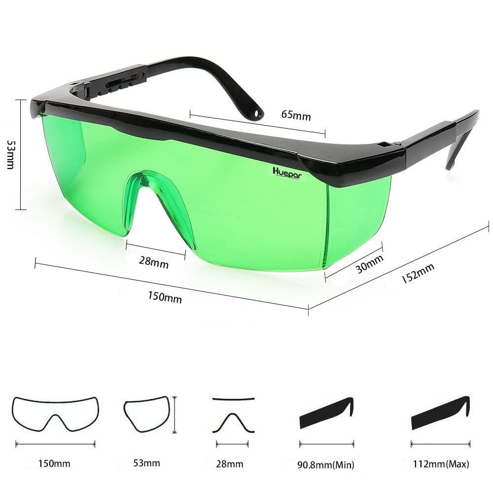 Очки HUEPAR Laser Glasses GREEN для лазерного нивелира, арт.0739 - фото 6