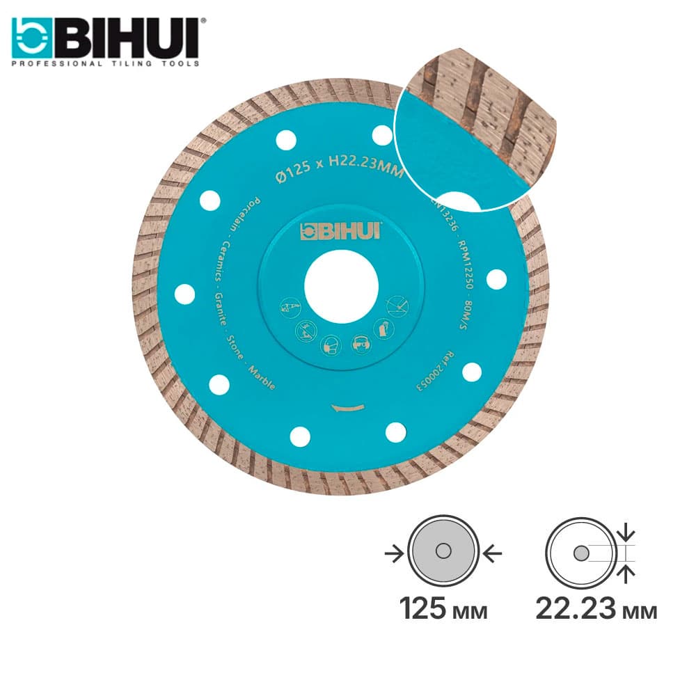 Алмазный диск BIHUI THIN TURBO, 125х1,5мм, арт.DCBT5