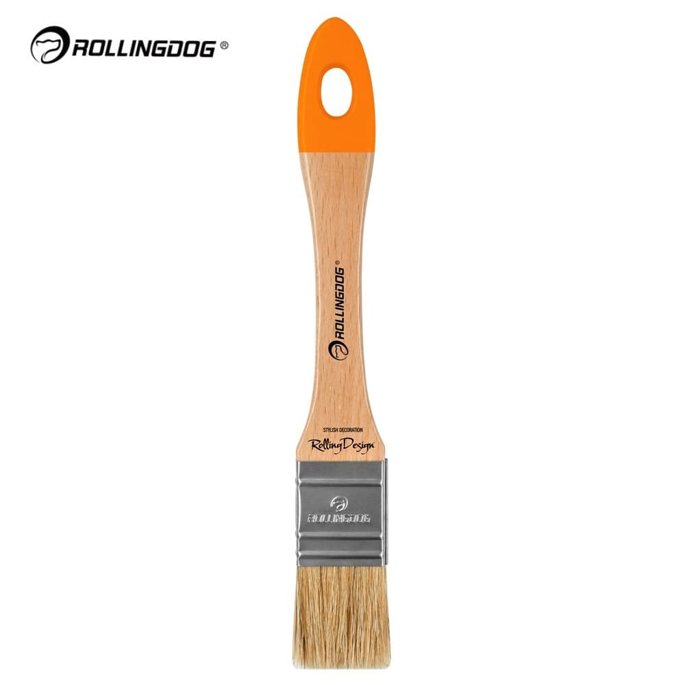 Кисть Rollingdog Design 30мм, прямой срез, натуральная щетина, серия Professional, арт.10676