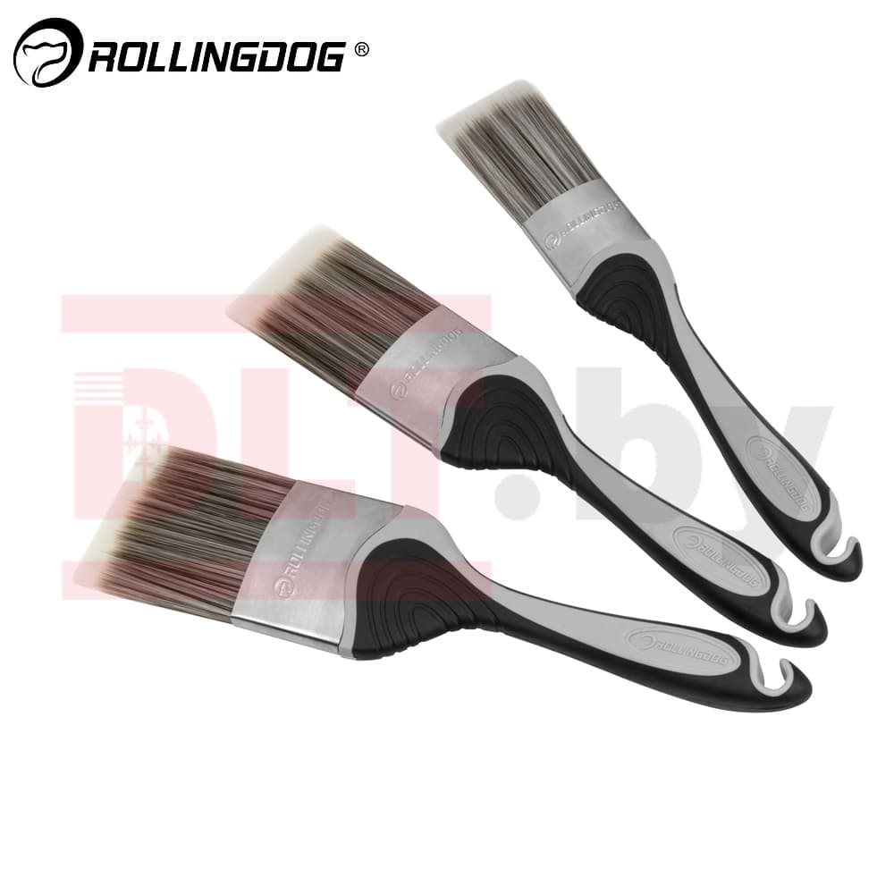 Набор кистей Rollingdog 37/50/62мм, синтетика серия Professional, арт.10545