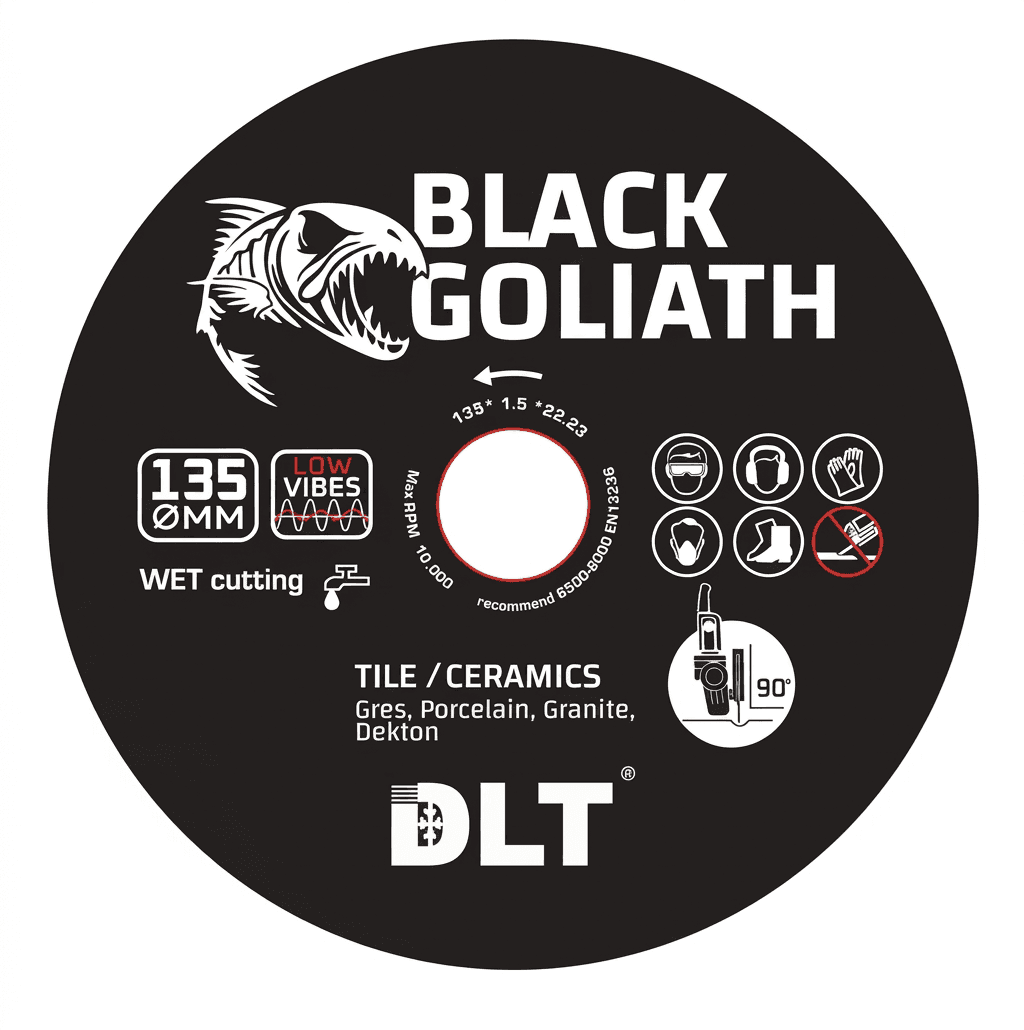 Алмазный диск DLT Black Goliath (ЗАВОДСКОЙ РЕЗ), 135x1,5мм из черной смолы, арт.5228