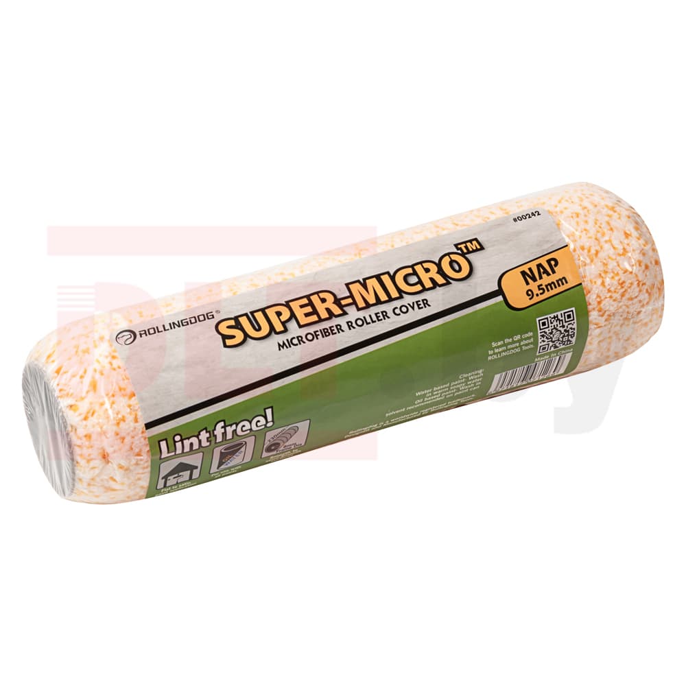 Валик Rollingdog SUPER-MICRO 230мм, ворс 9.5мм, для бюгеля 8мм, микрофибра, арт.00242 - фото 3