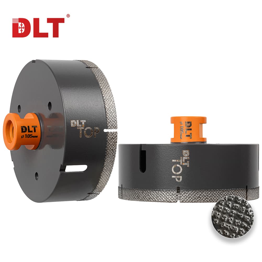 Коронка алмазная для керамогранита и камня DLT TOP, 105мм, арт.2109