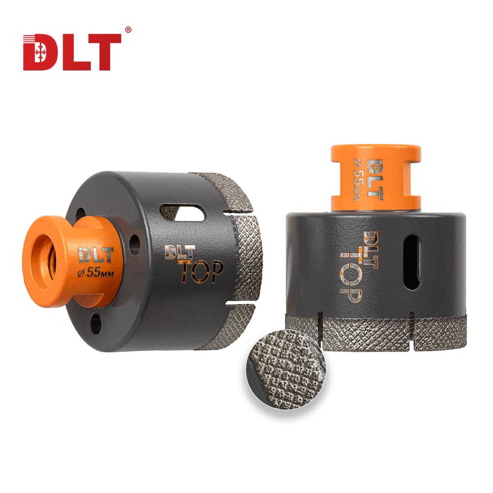 Коронка алмазная для керамогранита и камня DLT TOP, 55мм, арт.2104