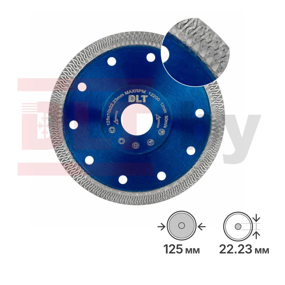 Алмазный диск DLT №5 (Turbo-K), 125х1,2мм, арт.1289