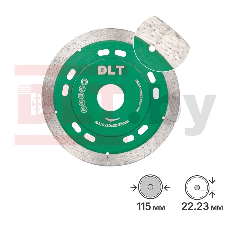 Алмазный диск DLT №8 (Slim-CERAMIC), 115х1,2мм, арт.1410