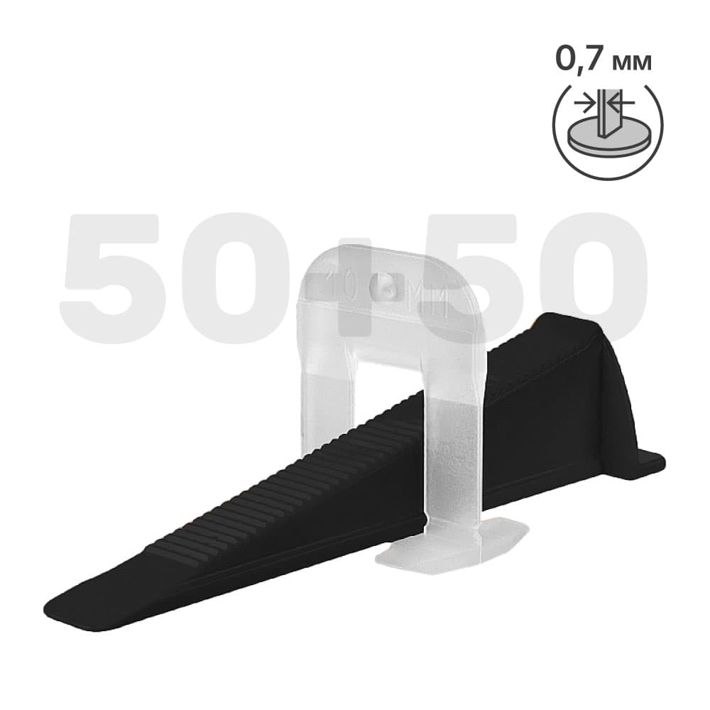 Набор (СВП) PROFI mini (0,7 мм) 50шт. БЦ + Клин PROFI mini (П) 50шт ПЛАСТИК РУСИ, арт.1242