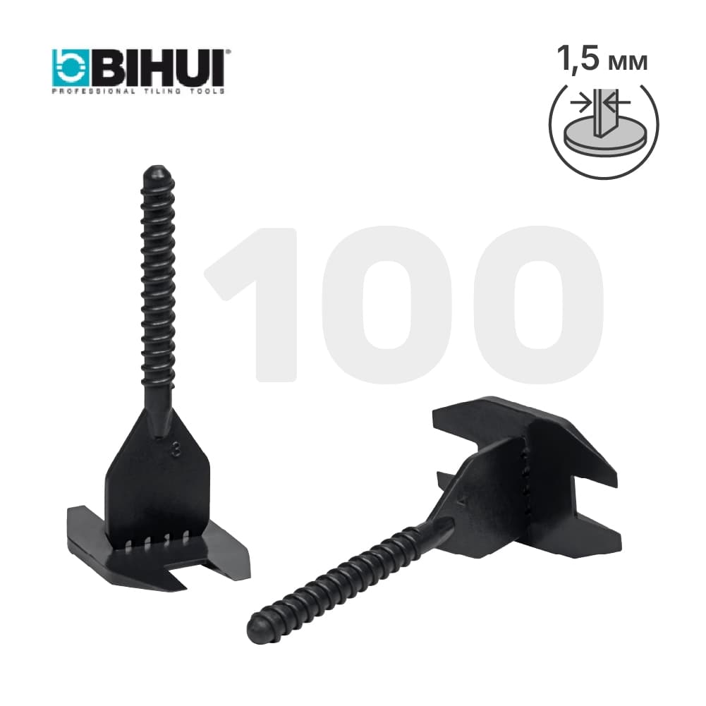 Зажим для системы выравнивания плитки (СВП) BIHUI 1,5мм, 100шт, арт.SL2100