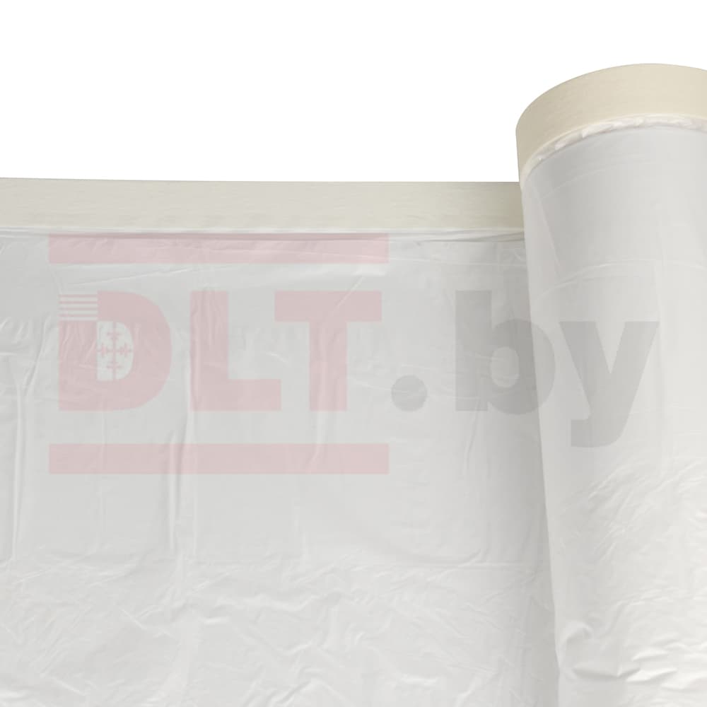 Укрывное полотно на малярной ленте Rollingdog Masking Film 8мкм, 110см*30м, арт.80499 - фото 2