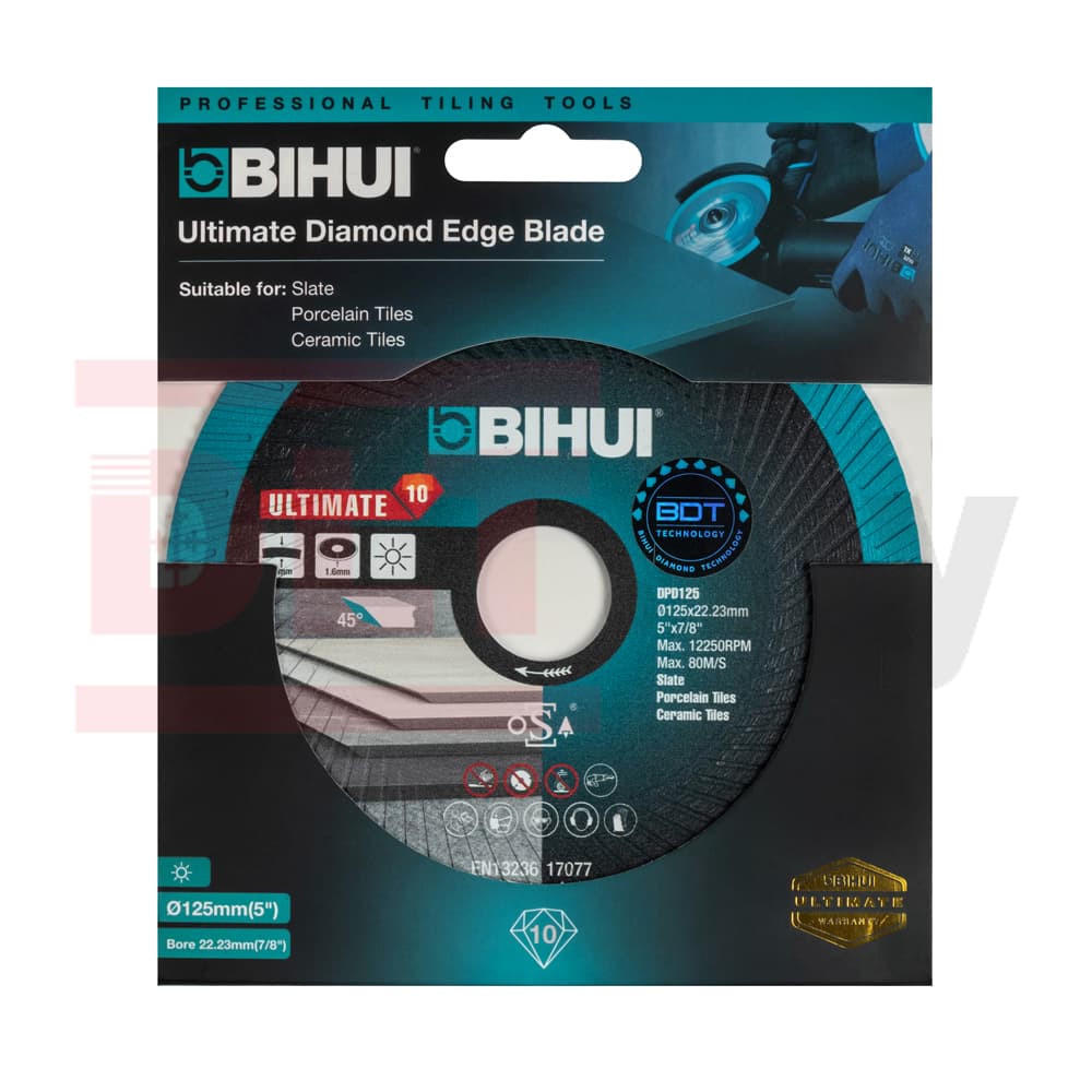 Алмазный диск BIHUI Ultimate Edge 125 мм, для резки и заусовки плитки под 45°, арт.DPD125 - фото 4