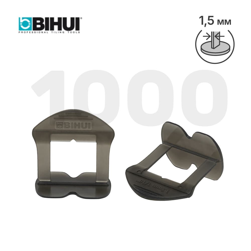 Зажим для системы выравнивания плитки (СВП) BIHUI 1,5 мм, 1000 шт., арт.BLS21K
