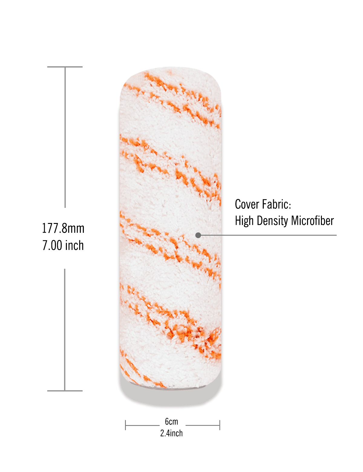 Валик Rollingdog High Density 180мм, ворс 12мм, для бюгеля 8мм, микрофибра, арт.00293 - фото 3