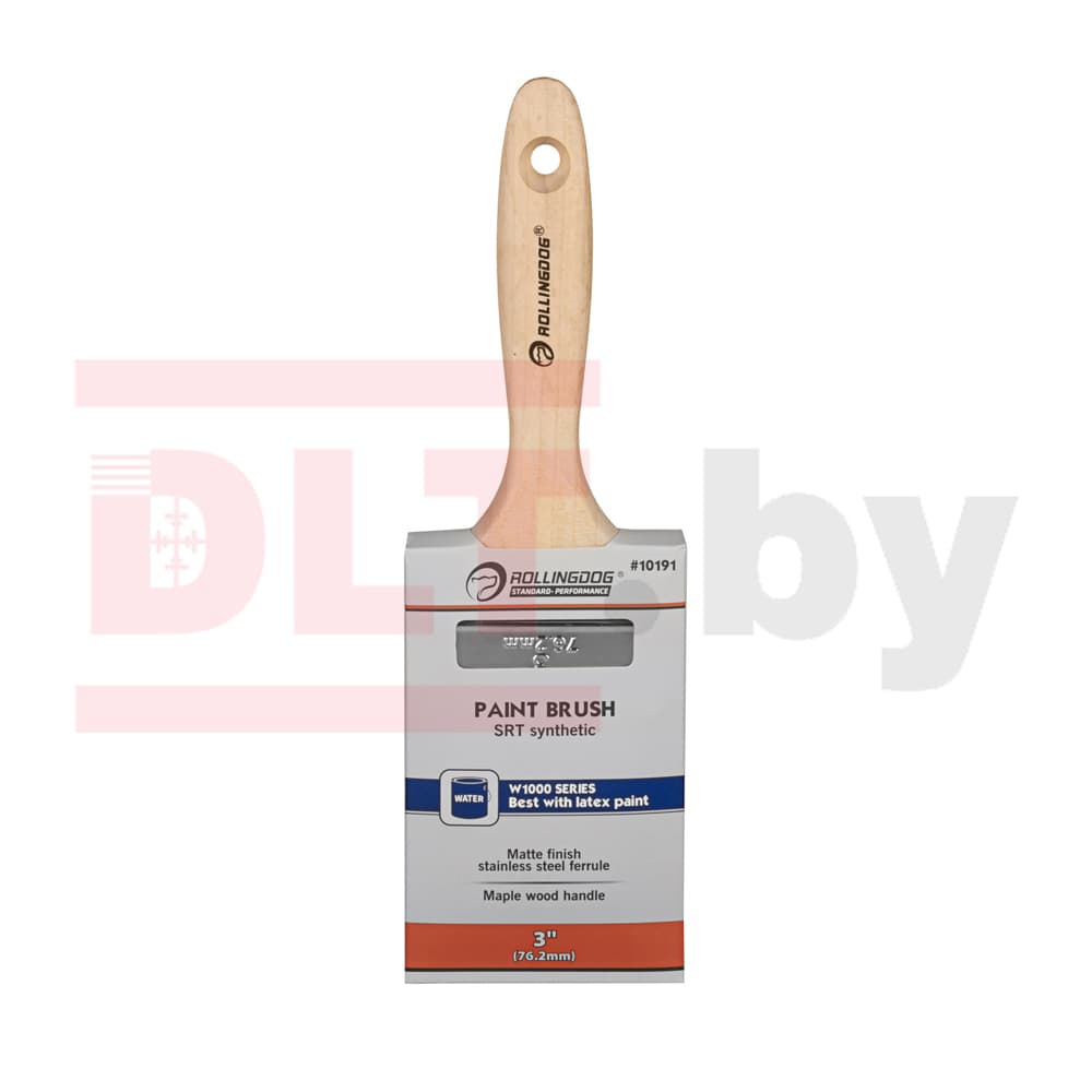 Кисть Rollingdog W1000 75мм, прямой срез, синтетика, серия Professional, арт.10191 - фото 2