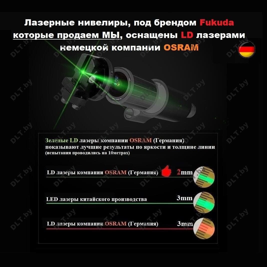 Лазерный уровень (нивелир) Fukuda MW-93T-2-3GX Standard, арт.0536 - фото 5