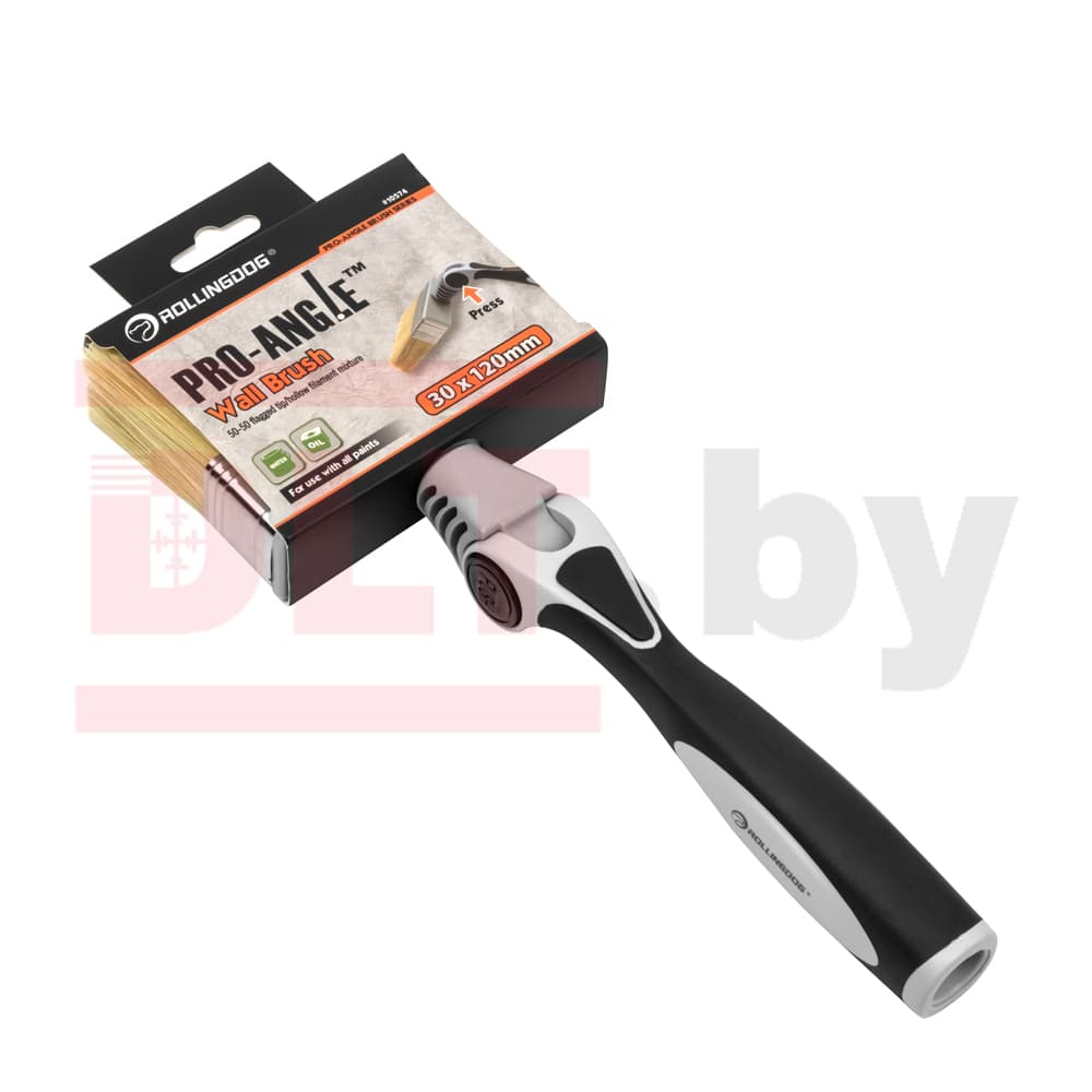 Кисть макловица поворотная Rollingdog PRO-ANGLE 30*120мм, синтетика, арт.10574 - фото 5
