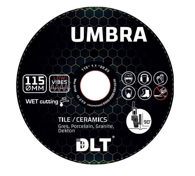 Алмазный диск DLT Umbra (ЗАВОДСКОЙ РЕЗ), 115x1,1мм из черной смолы, арт.5225