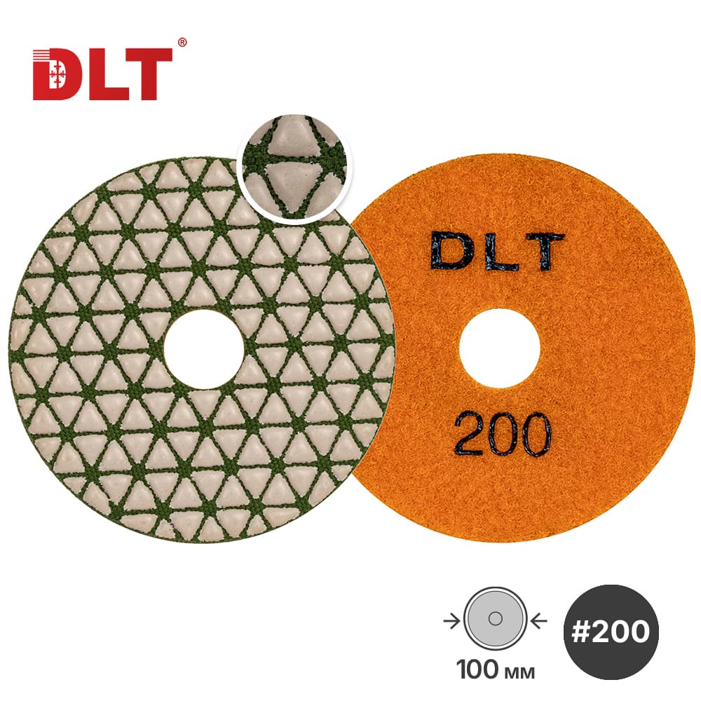 АГШК DLT №2, для сухой шлифовки, #200, 100мм, арт.0643