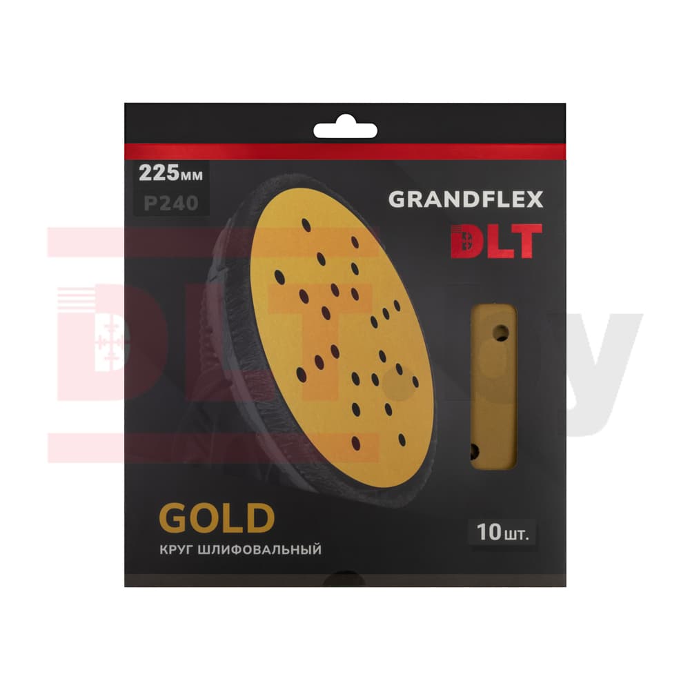 Круг шлифовальный DLT GrandFlex GOLD, P240, 225мм, 10шт, (на бумаге, оксид алюминия), арт.4522 - фото 3