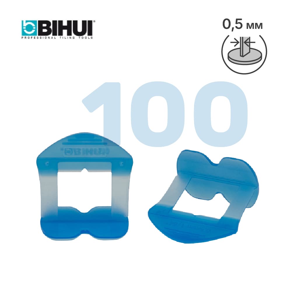 Зажим для системы выравнивания плитки (СВП) BIHUI 0,5мм, 100шт, арт.BLSS100