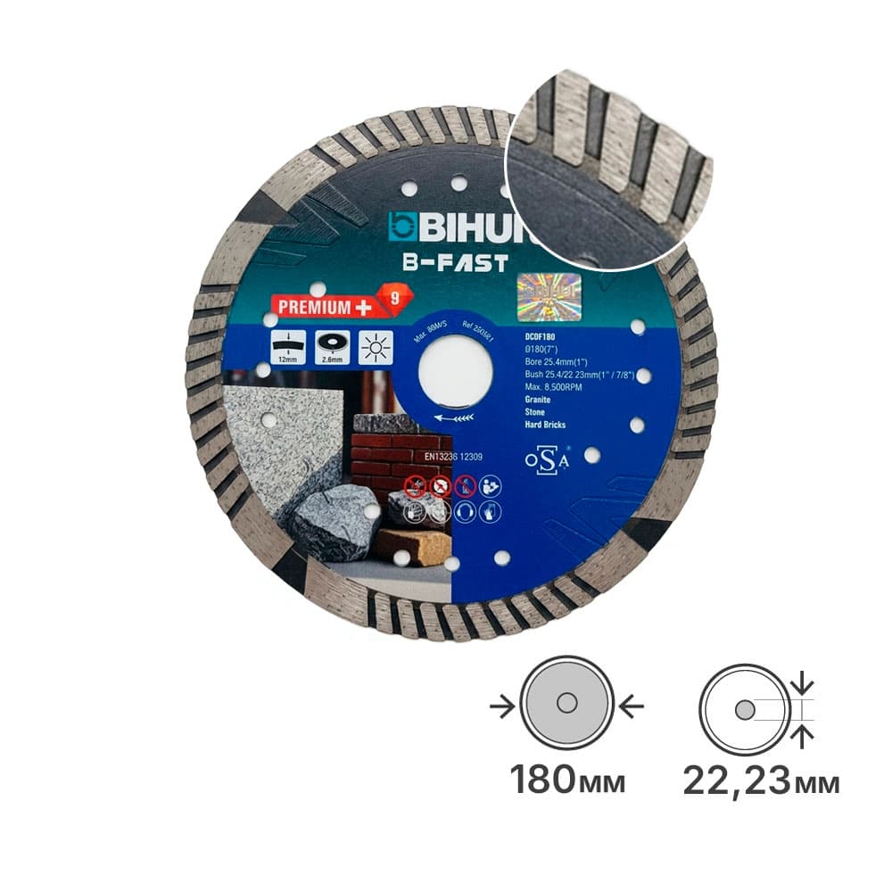 Алмазный диск BIHUI B-Fast, 180х2,26мм, арт.DCDF180