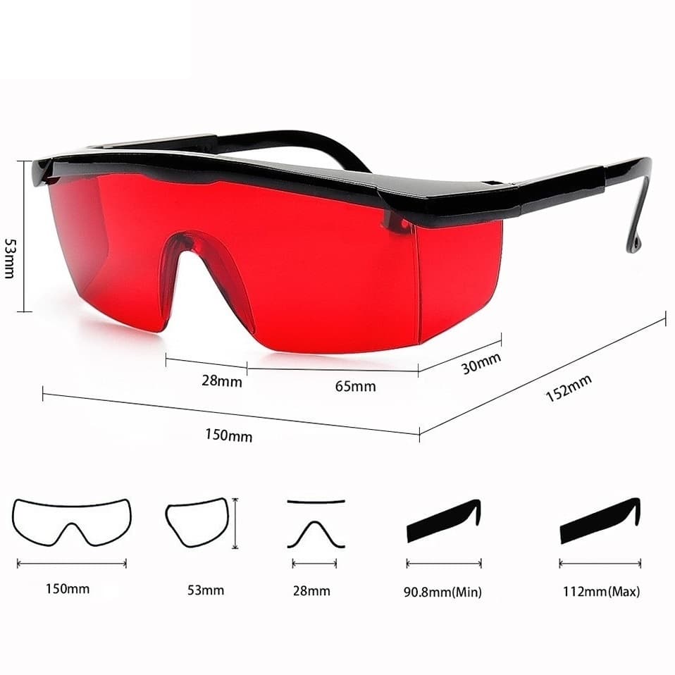 Очки HUEPAR Laser Glasses RED для лазерного нивелира, арт.0740 - фото 7